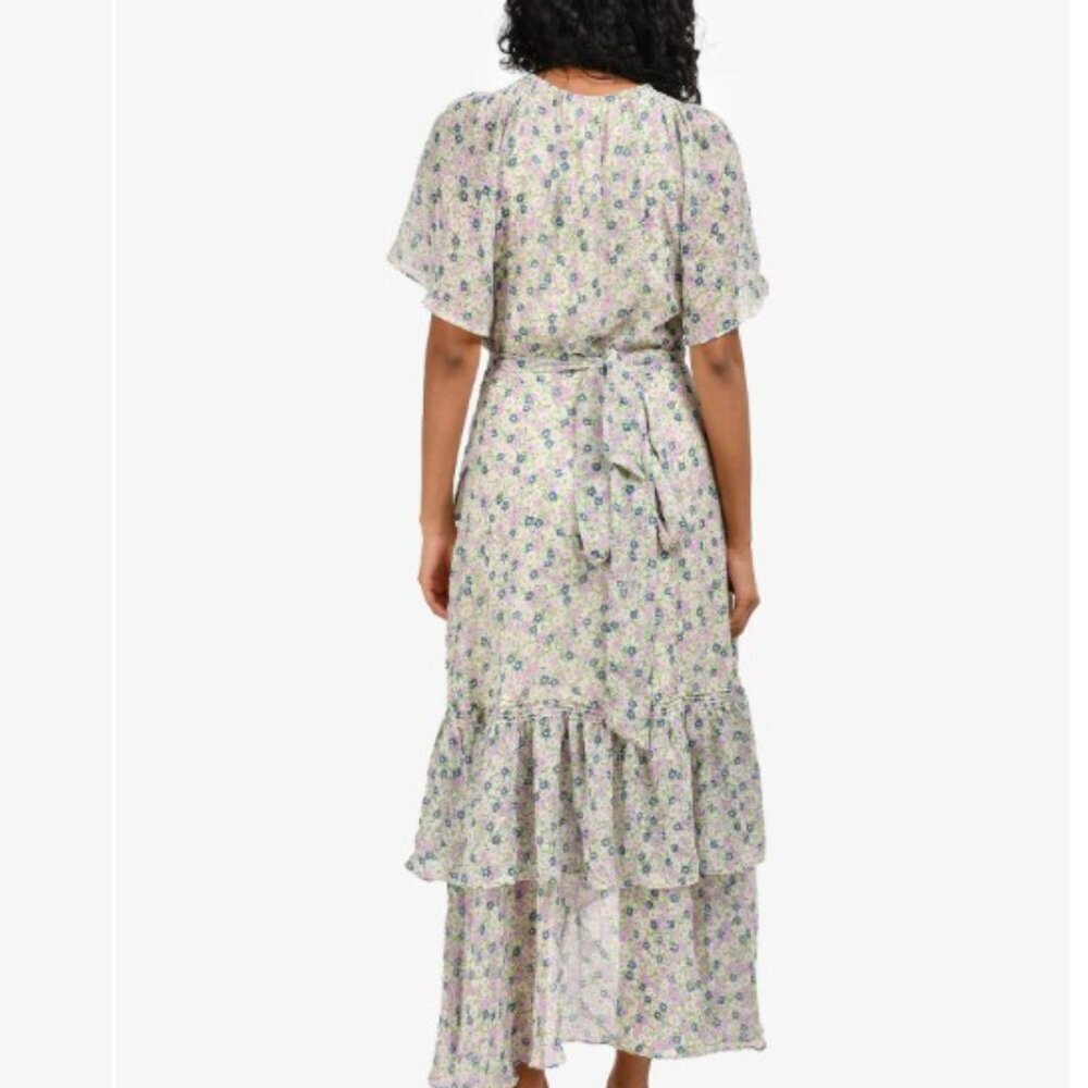 ASTR The Label Adella Floral Ruffle Midi Dress. S - Picture 5 of 9